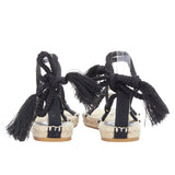 Dior Diorexpress embroidered cotton rope tie jute sandals