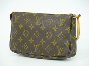 Louis Vuitton Pochette Accessoire  Canvas Clutch Bag