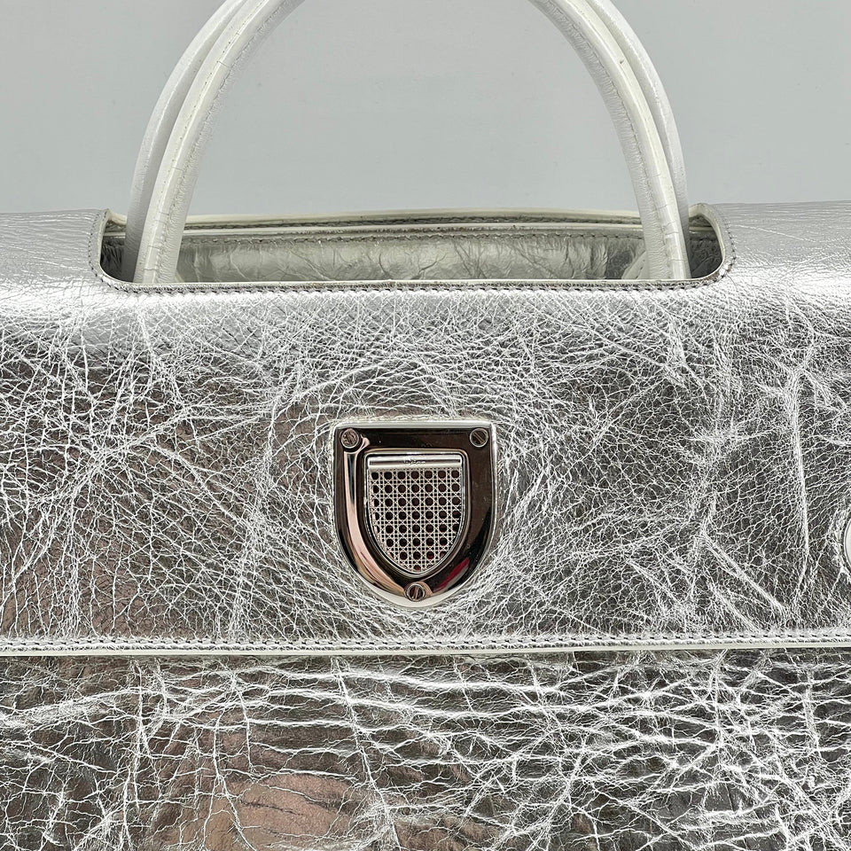 CHRISTIAN DIOR Medium Diorever silver bag