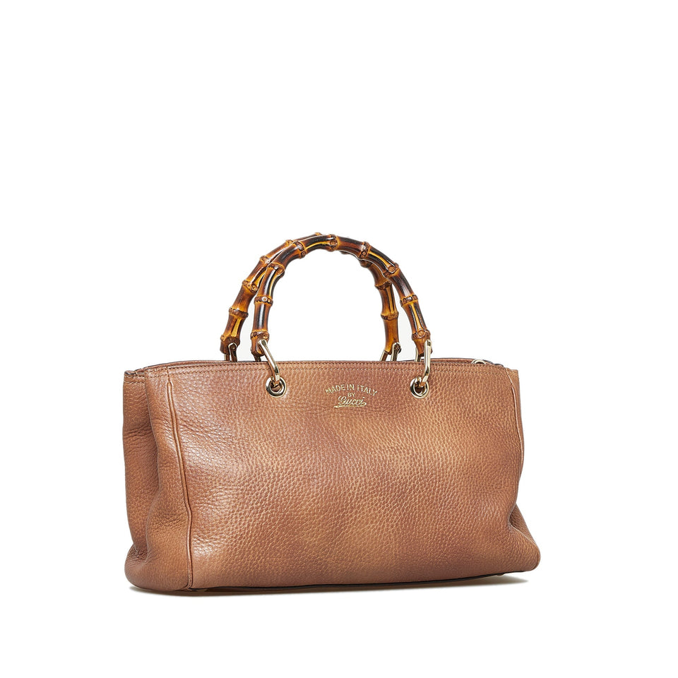Gucci Bamboo Shopper Medium Beige Brown