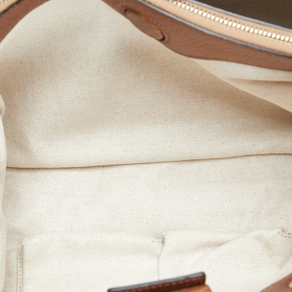 Gucci Bamboo Shopper Medium Beige Brown