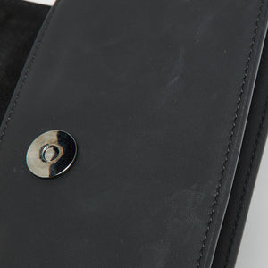Dior Black Leather Saddle Flap Belt Bag