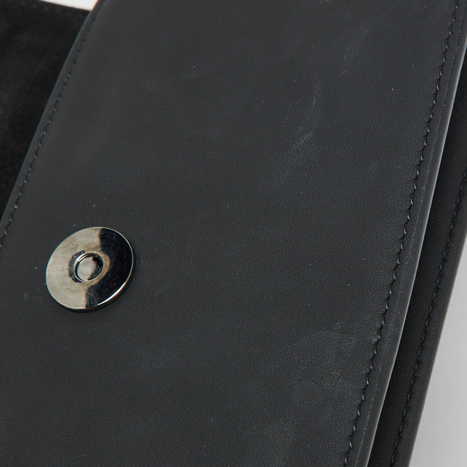 Dior Black Leather Saddle Flap Belt Bag