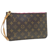 Louis Vuitton Neverfull Pouch  Canvas Clutch Bag