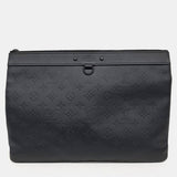 Black Leather Shadow Discovery Pochette Clutch