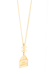 Chanel 2022 Gold Long CC Rue Cambon Necklace