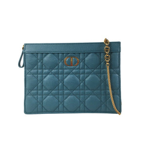 Dior Caro Zip Pouch With Chain