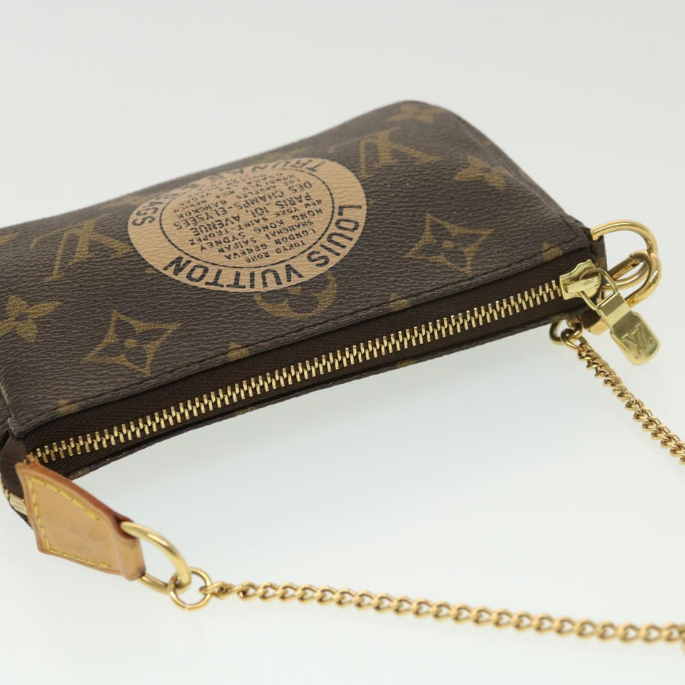 Louis Vuitton Mini Pochette Accessoires  Canvas Clutch Bag