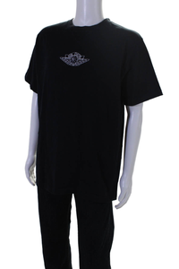 Dior Mens Short Sleeves Pullover Tee Shirt Black Cotton