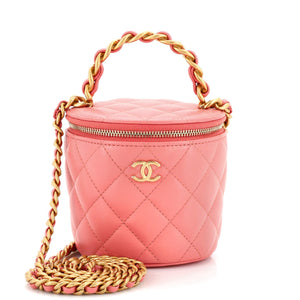 CHANEL Afternoon Tea Vanity Bucket Bag Quilted Lambskin