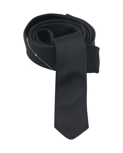 Dior Homme Beetle Skinny Tie in Black Silk
