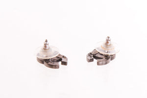 Chanel '13 CC Globe Gunmetal Earrings