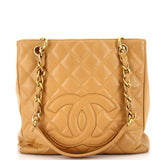 CHANEL Petite Shopping Tote Quilted Caviar