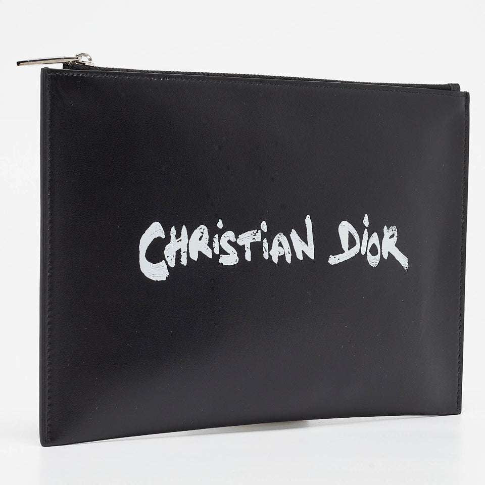 Dior  Leather Logo Slim Pouch