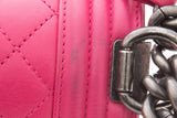 Chanel 2014 Hot Pink New Med Boy Bag Handbag