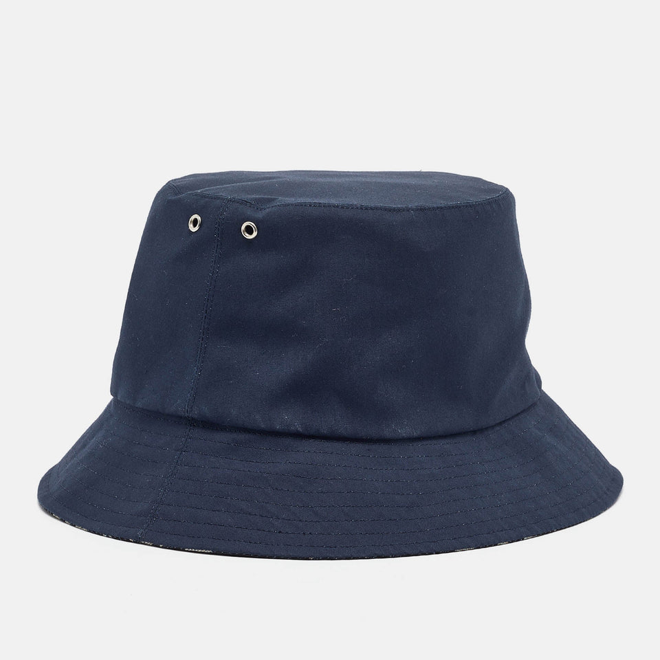 Dior Navy Blue Oblique Teddy-D Brim Cotton Blend Reversible Bucket Hat