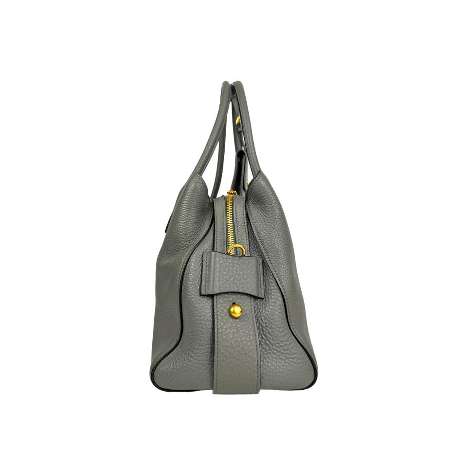 Prada Handbag Grey Vitello Daino