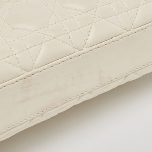 Dior Off White Cannage Leather Medium Lady D-Joy Tote