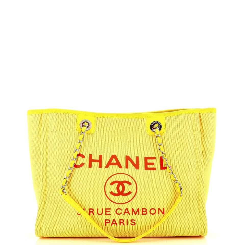 CHANEL Deauville Tote Mixed Fibers Small