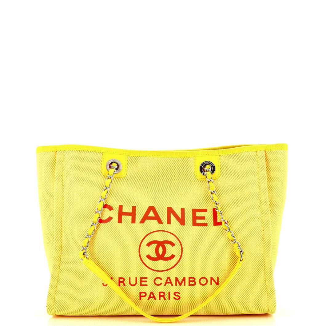 CHANEL Deauville Tote Mixed Fibers Small