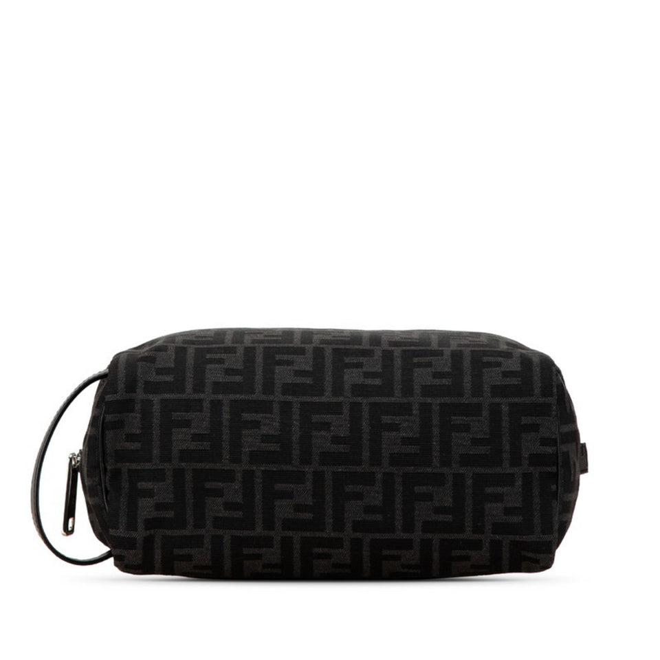 Fendi  Canvas Leather Clutch Bag Pouch (Pre-Owned)