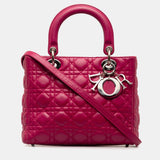 Medium Lambskin Cannage Lady Dior