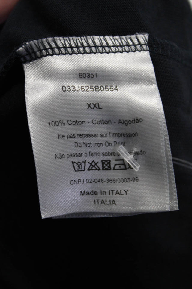 Dior Mens Short Sleeves Pullover Tee Shirt Black Cotton