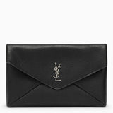 Men's Cassandre Large Envelope Clutch Bag With Logo in Black | 778181AACIA
