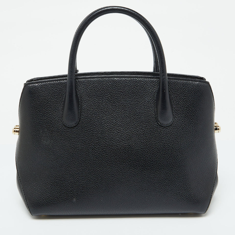 Dior Black Leather Open Bar Tote