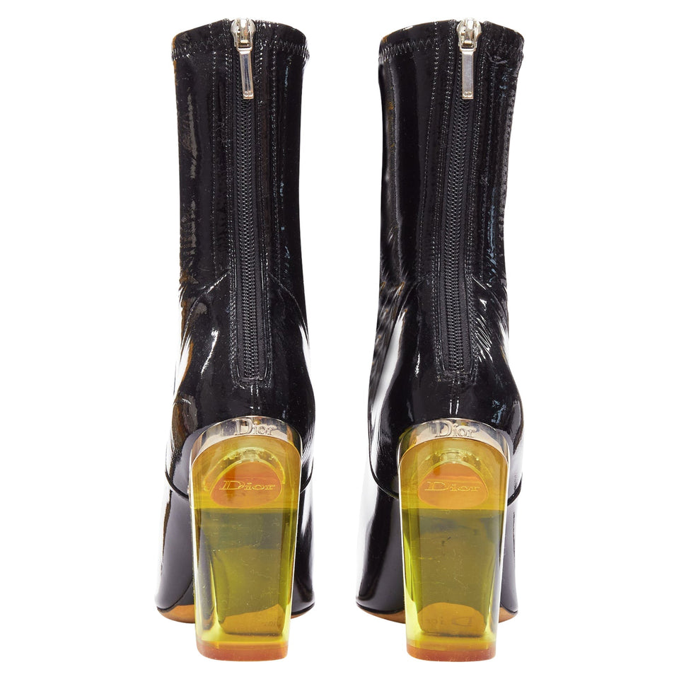 Dior Raf Simons Patent Lucite Boots