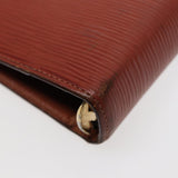 LOUIS VUITTON Epi Agenda MM Day Planner Cover Brown R20043 LV Auth 87334