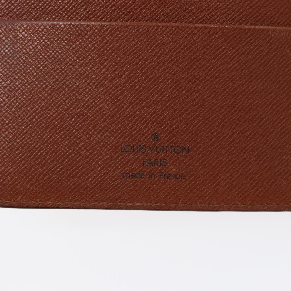 LOUIS VUITTON Epi Agenda MM Day Planner Cover Brown R20043 LV Auth 87334