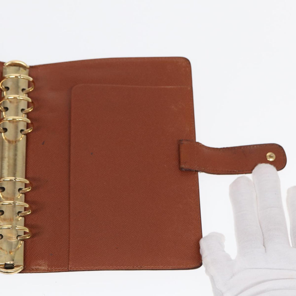 LOUIS VUITTON Epi Agenda MM Day Planner Cover Brown R20043 LV Auth 87334