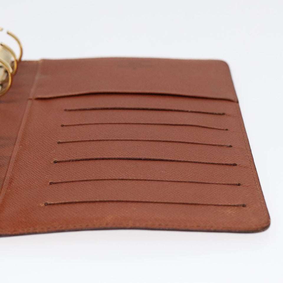 LOUIS VUITTON Epi Agenda MM Day Planner Cover Brown R20043 LV Auth 87334