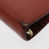LOUIS VUITTON Epi Agenda MM Day Planner Cover Brown R20043 LV Auth 87334
