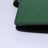 LOUIS VUITTON Epi Agenda MM Day Planner Cover Green R20044 LV Auth 87369