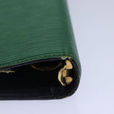 LOUIS VUITTON Epi Agenda MM Day Planner Cover Green R20044 LV Auth 87369
