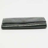 Dior Green Oblique Embossed Patent Leather Continental Flap Wallet