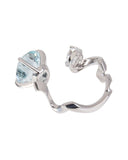 Dior Diorama Precieuse Diamond Aquamarine Ring in 18k White Gold D VS1 0.33 CTW