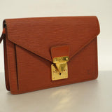 Louis Vuitton Sellier Drangonne  Leather Clutch Bag