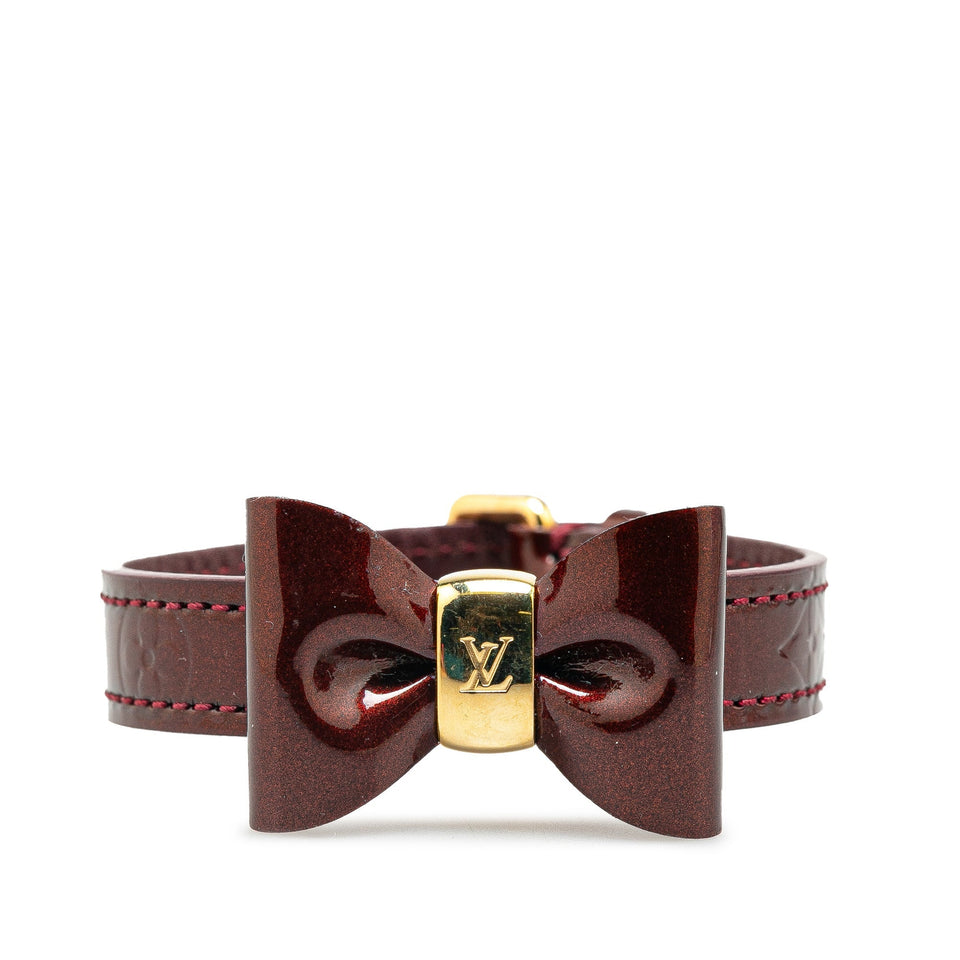 Purple Louis Vuitton Monogram Vernis Bow Bracelet