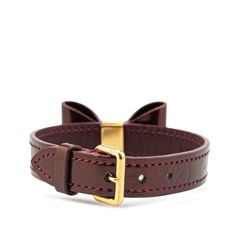 Purple Louis Vuitton Monogram Vernis Bow Bracelet