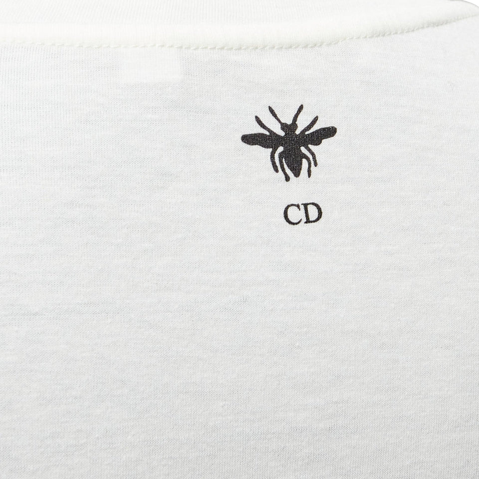 Dior Lucky Dior Zodiac Pixel Print Cotton Linen Short Sleeve Tshirt