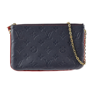 Louis Vuitton Pochette Double Zip  Canvas Clutch Bag