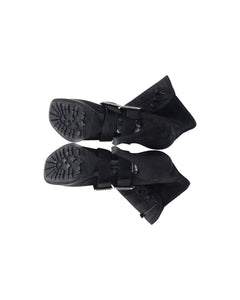 Dior Spy Button High Heel Ankle Boots in Black Leather