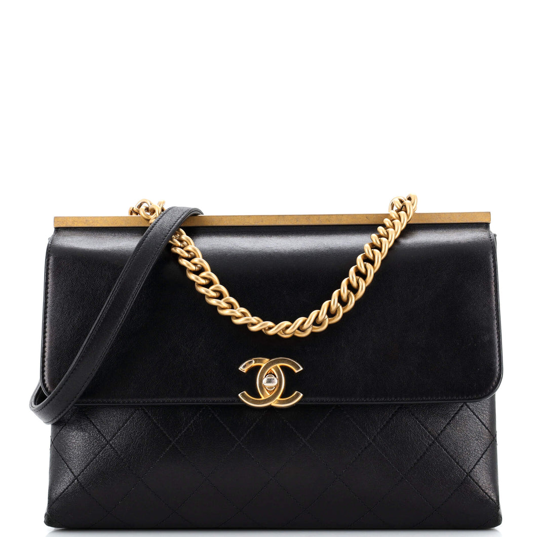 CHANEL Coco Luxe Flap Bag Quilted Calfskin Medium