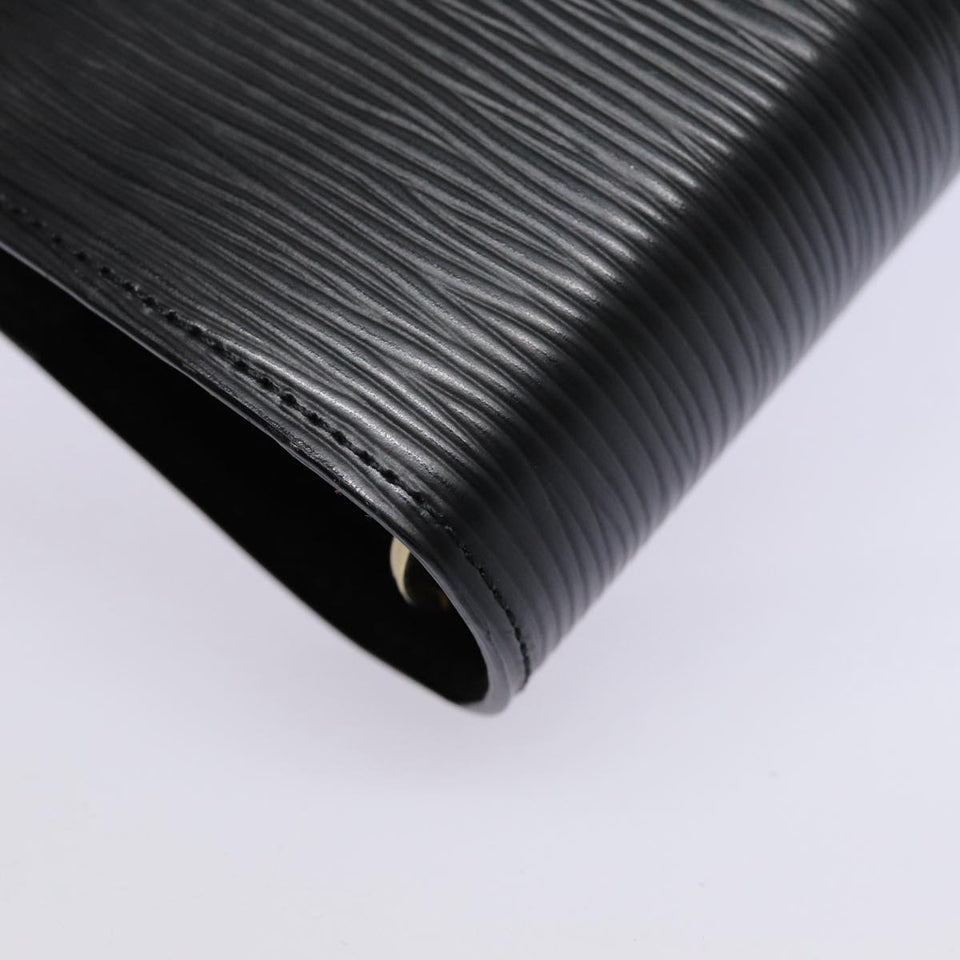 LOUIS VUITTON Epi Agenda GM Day Planner Cover Black R20212 LV Auth 88041