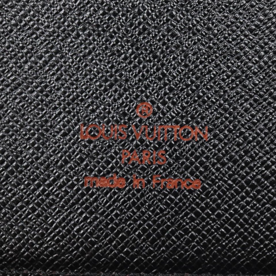 LOUIS VUITTON Epi Agenda GM Day Planner Cover Black R20212 LV Auth 88041