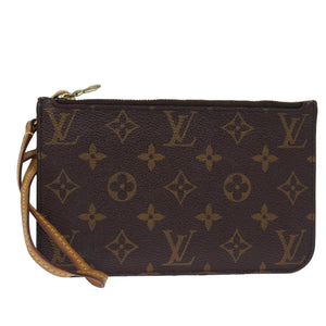 Louis Vuitton Pochette Neverfull  Canvas Clutch Bag