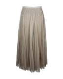 Dior Pleated Gradient Maxi Skirt in Beige Silk & Tulle